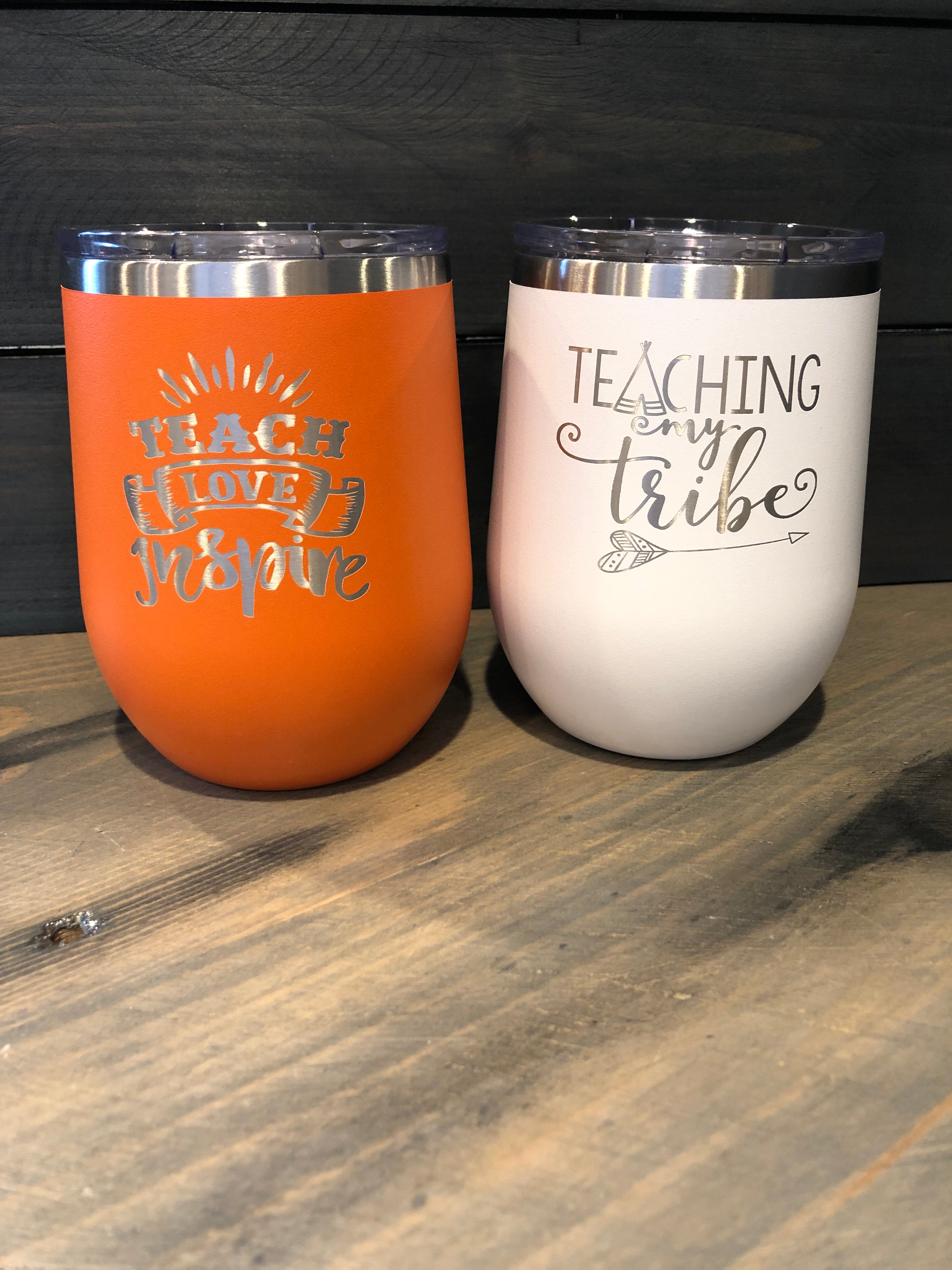 Insulated 12 oz Stemless Wine Cup - 17 colors available