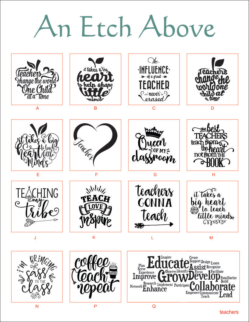 Thank a Teacher Insulated Tumbler 20oz - 18 color options