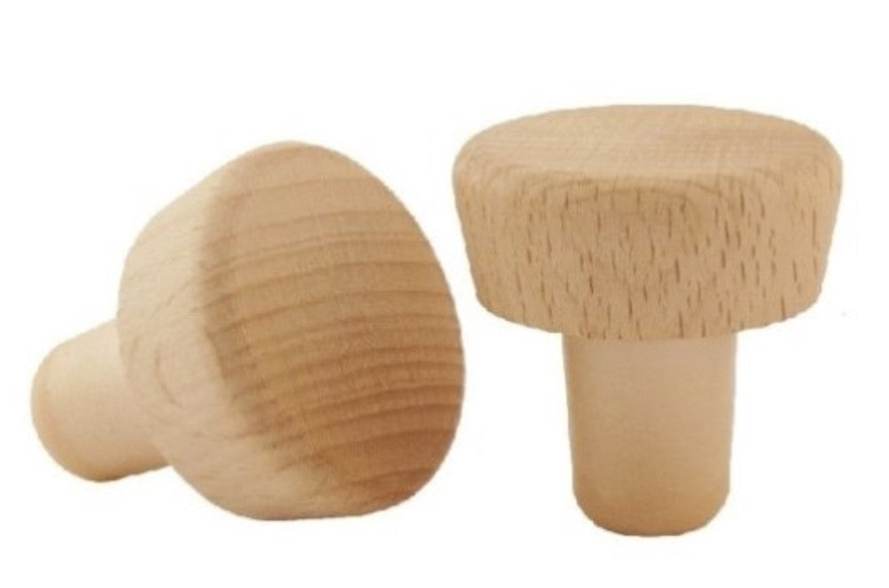 Wood-Top Plastic Bottle Stopper