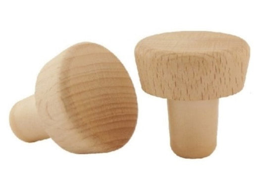 Wood-Top Plastic Bottle Stopper