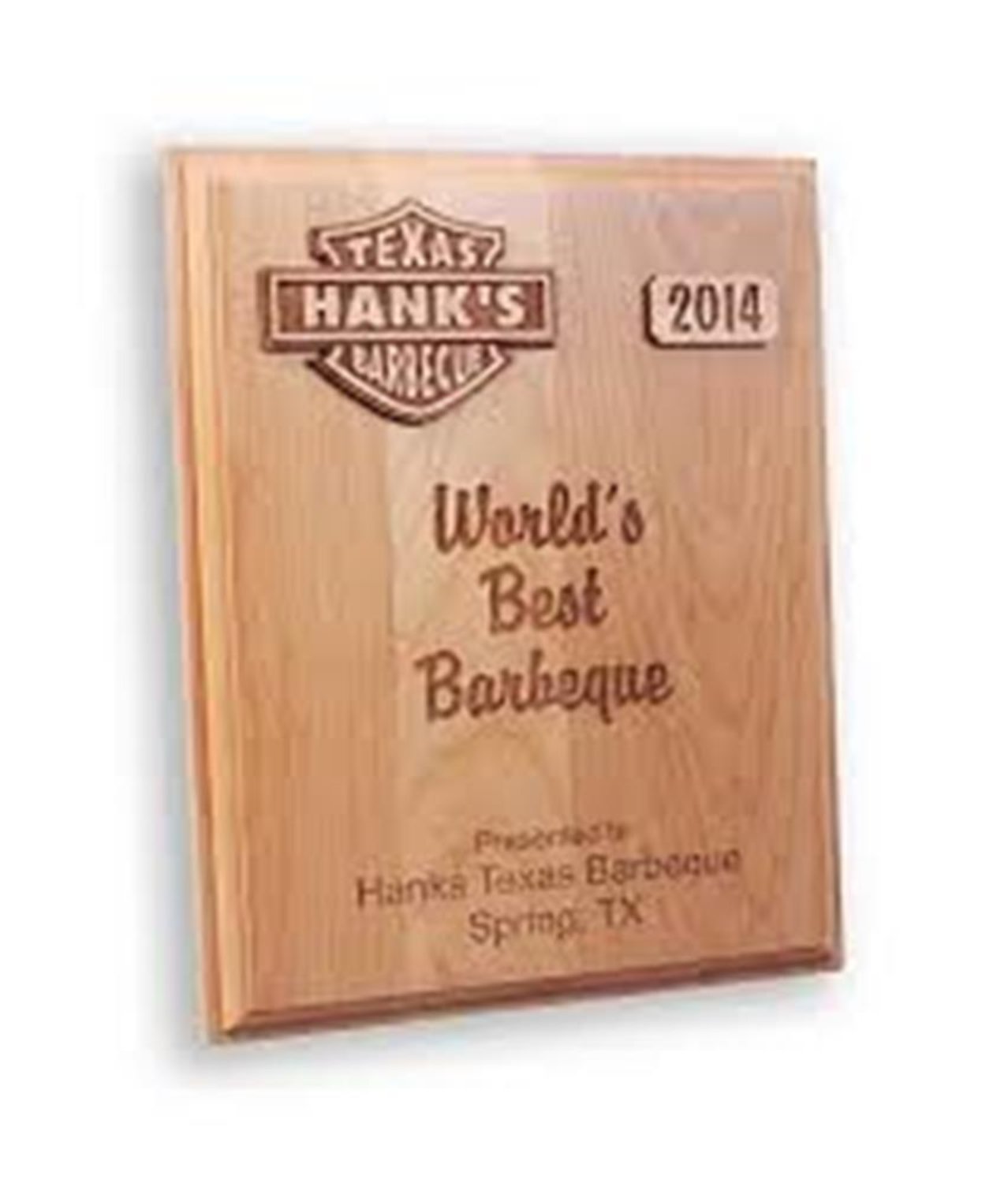 Wood Plaque measures 7” x 9”