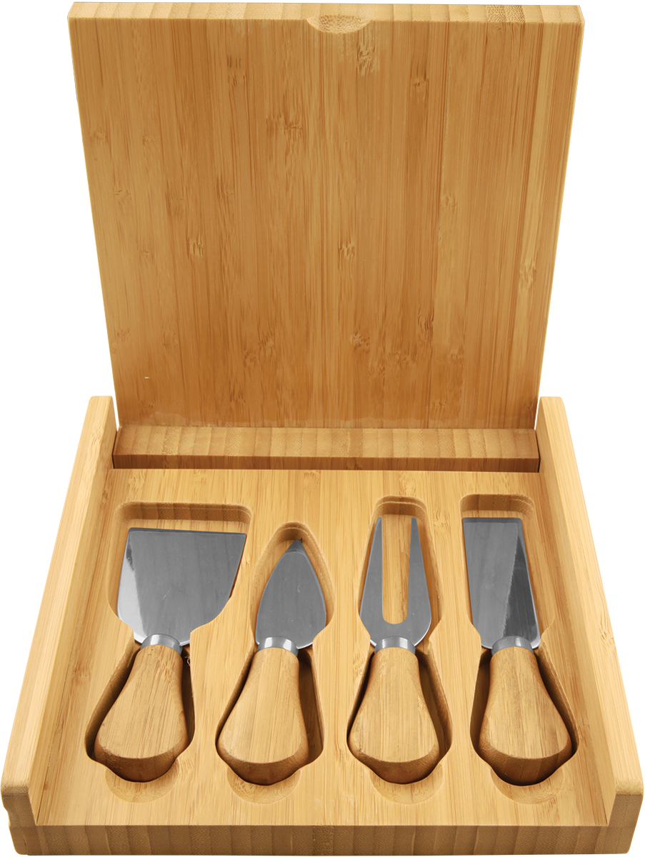 Bamboo Cheese Set with 4 Tools