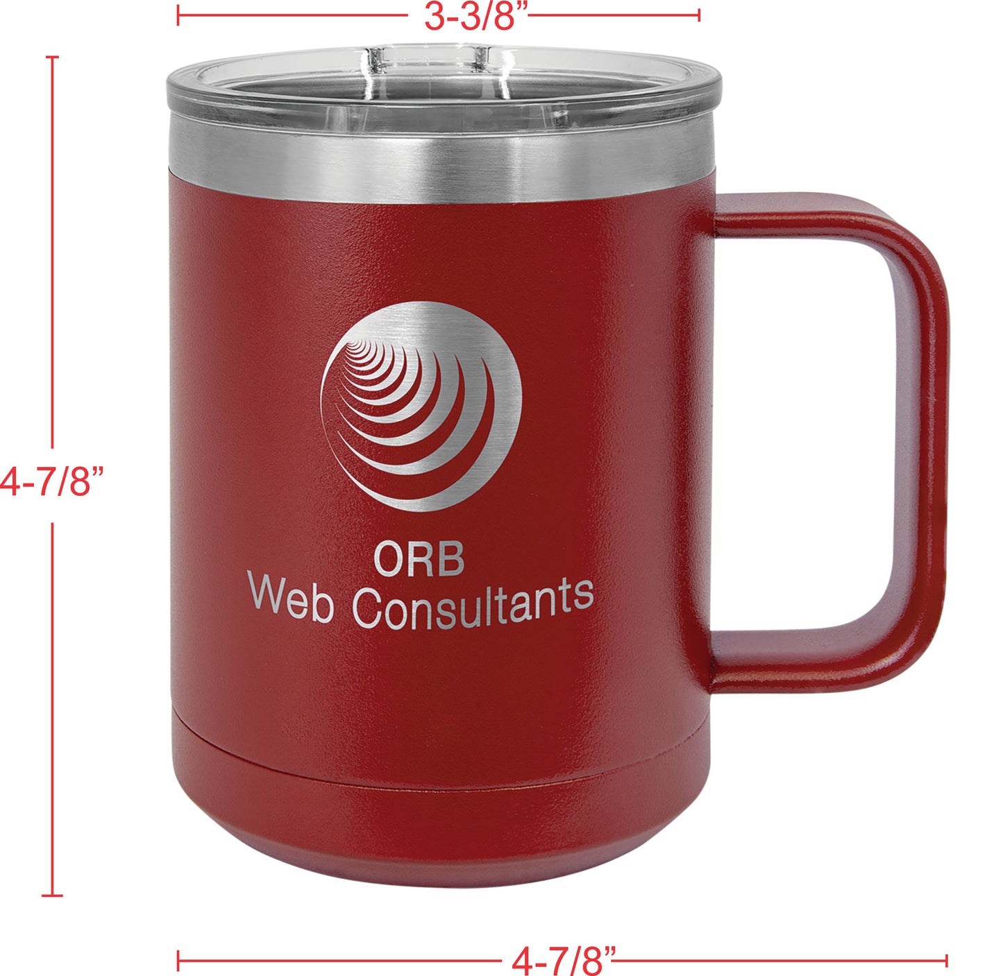 Insulated 15 oz Mug includes Slide Lid - 18 colors available