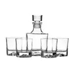 Whiskey Decanter with Glass Airtight Stopper AND four 10oz Whiskey Glasses